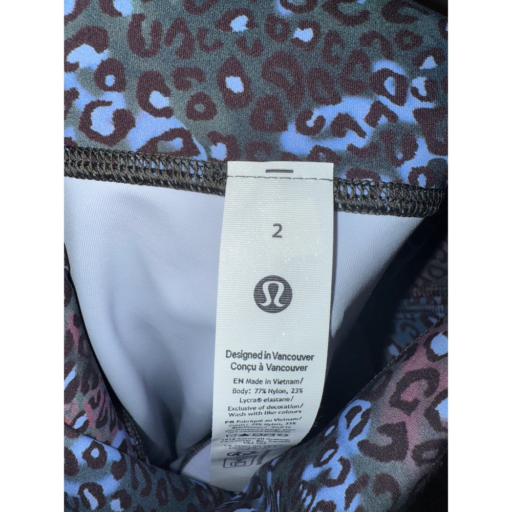 Lululemon Wunder Train HR Tight Cosmic Leopard Multi Size 2 NWT $98 MSRP - Picture 4 of 4